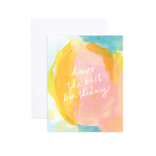 Leia Abstract Art Birthday Card