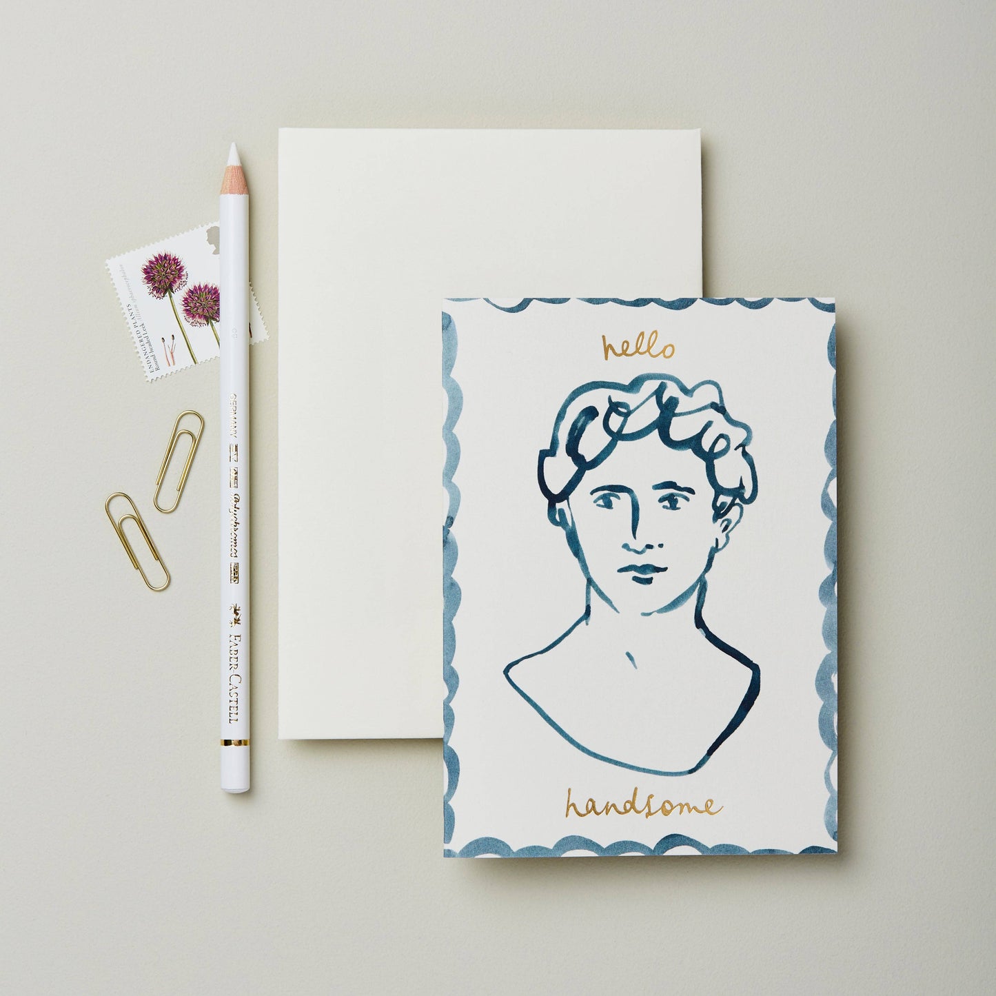 Portrait Hello Handsome Card