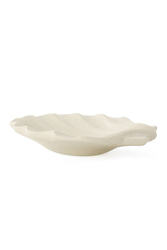 Large All-Natural Soapstone Scallop Shell Dish