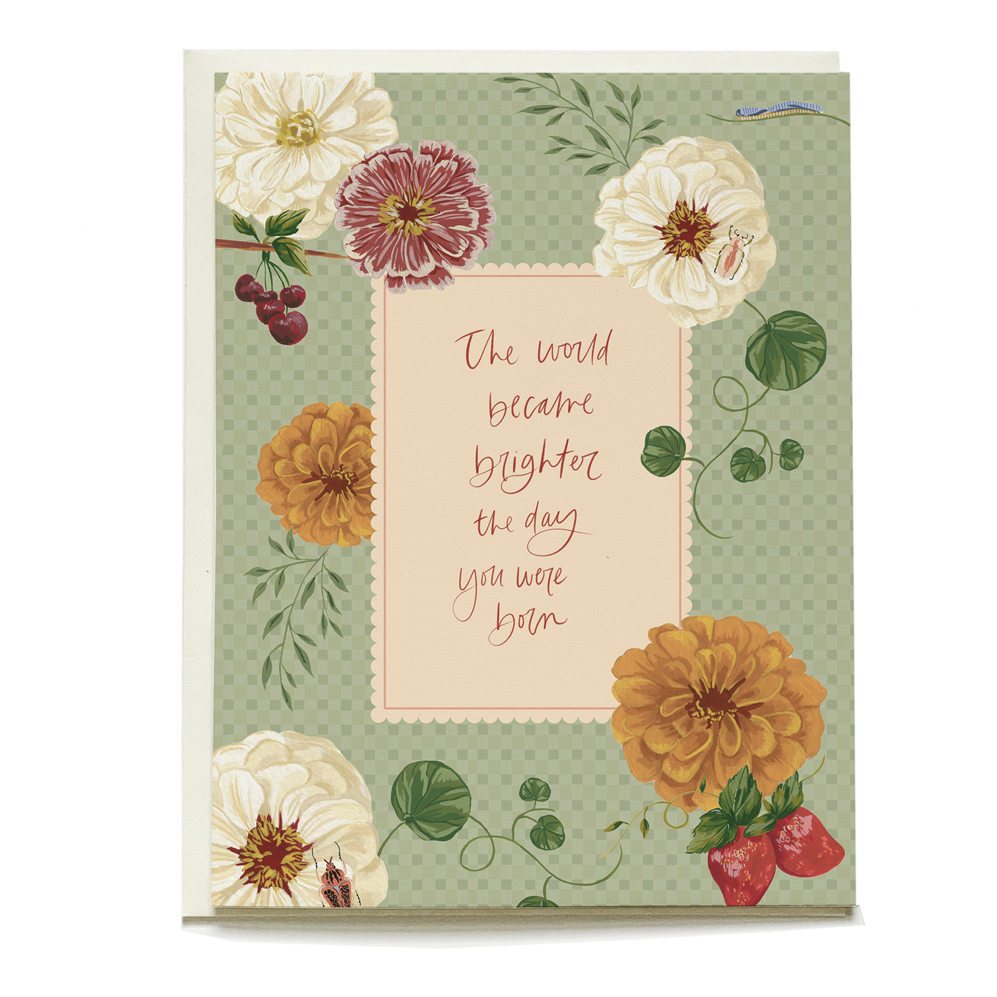 Zinnias Birthday Greeting Card