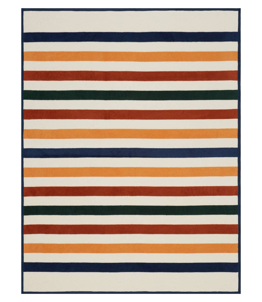 Vintage Casco Bay Stripe Blanket
