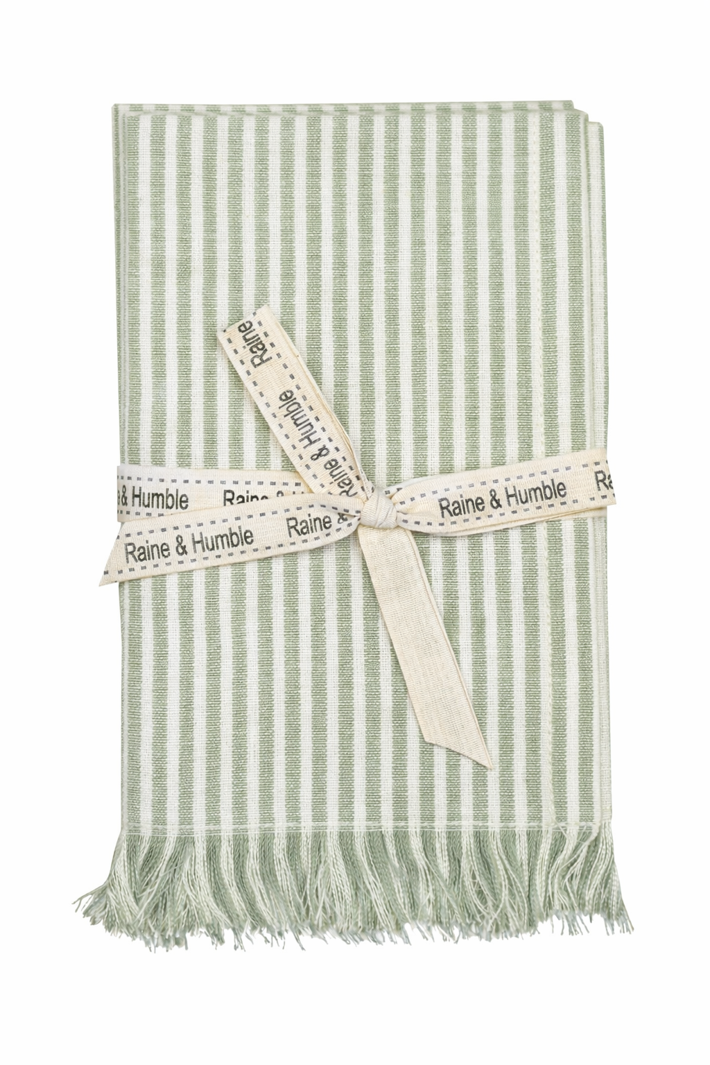 Abby Stripe, Sage Green Napkins - Set of 4