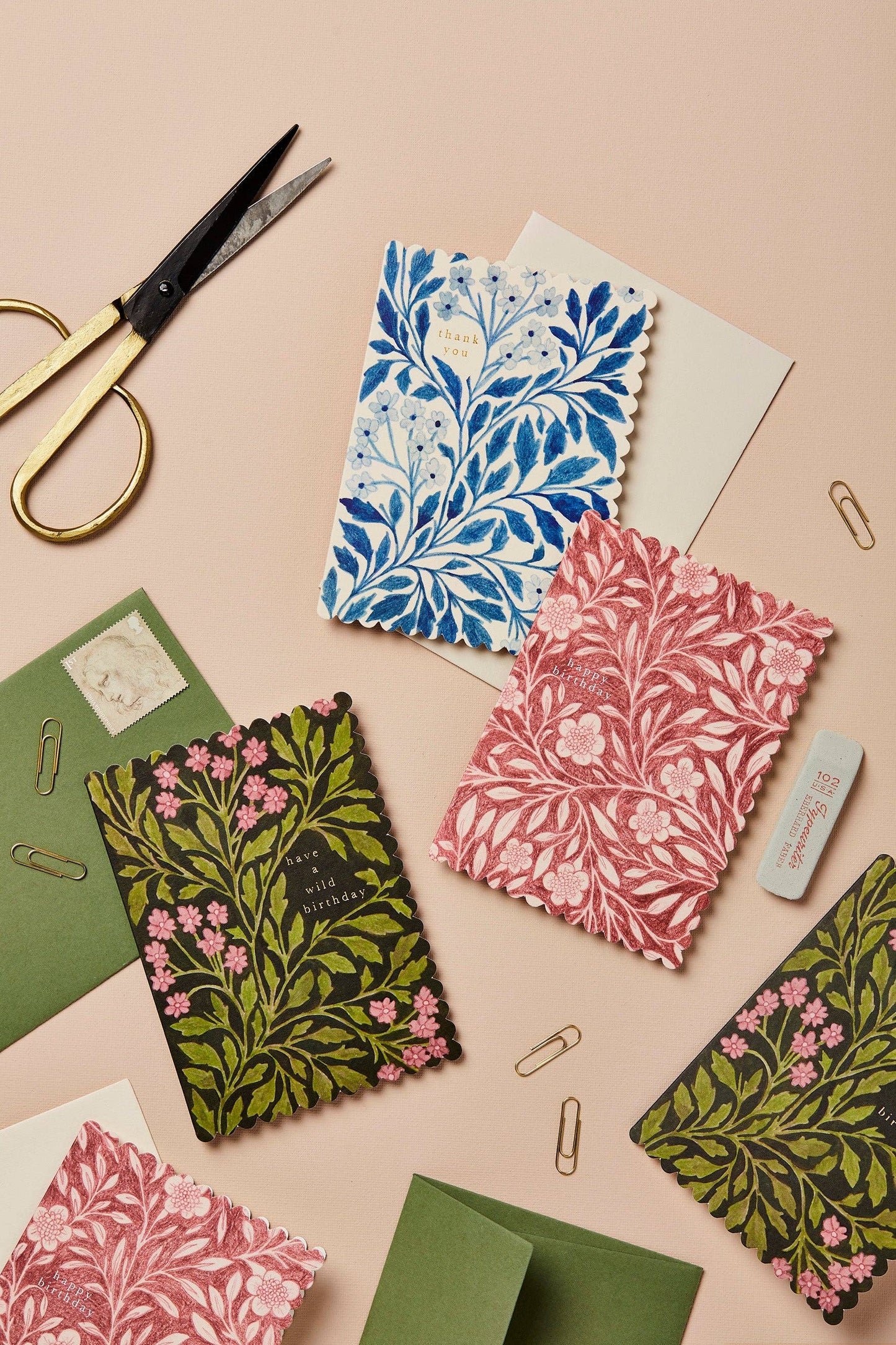 Pink Flora Birthday Card