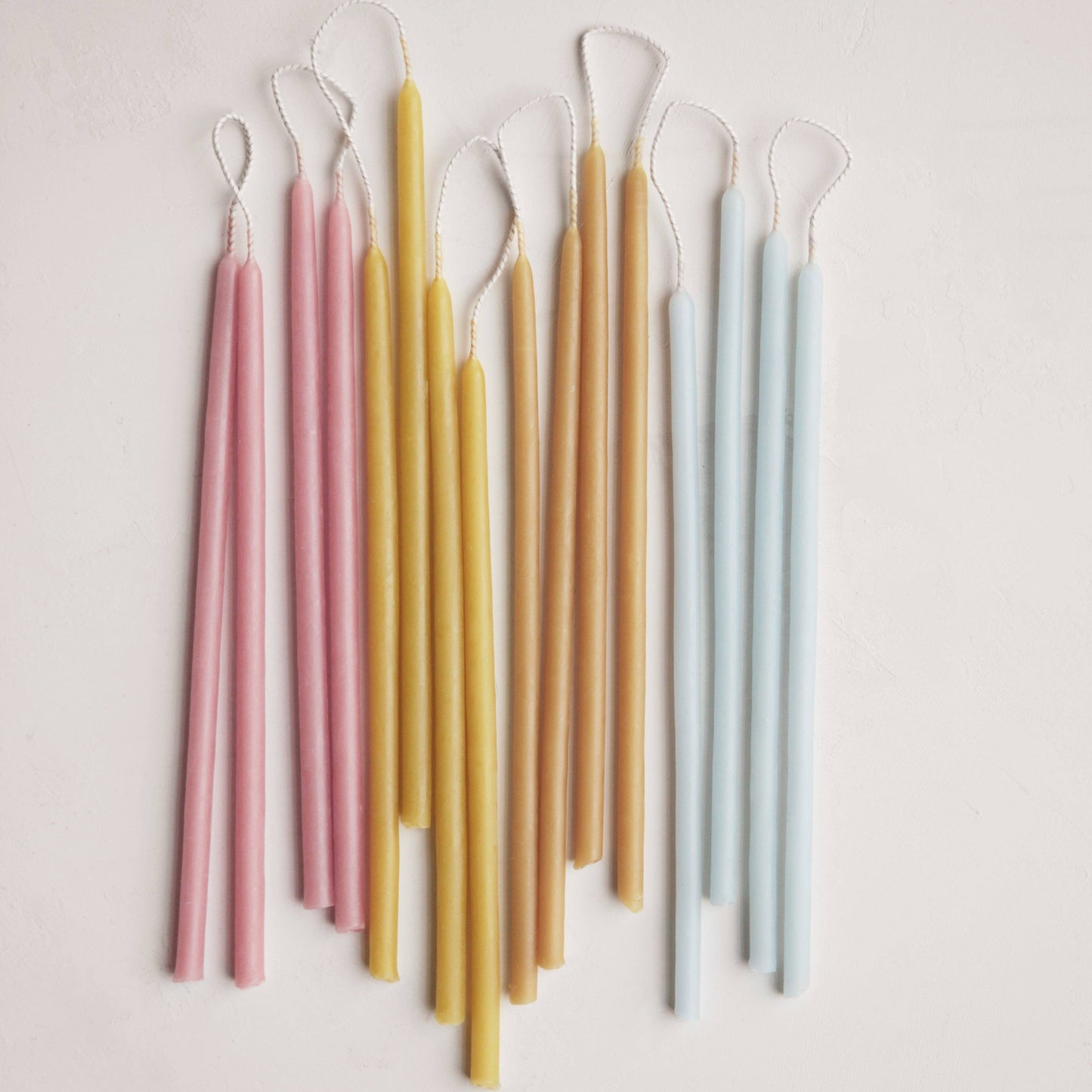 Beeswax Wishing Candles: Mixed Blossom Olive Mist