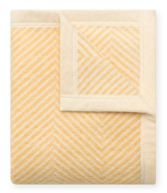 Harborview Herringbone Butter Yellow Mini Blanket: Mini