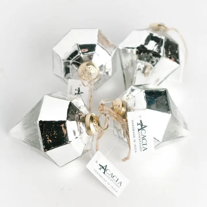 Glass Jewel Ornament (Silver)