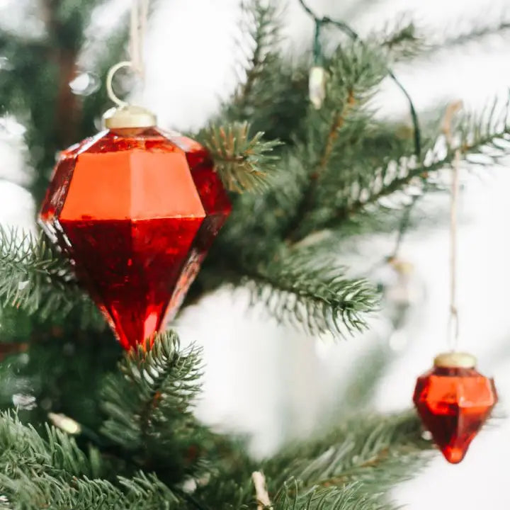 Glass Jewel Ornament (Red)
