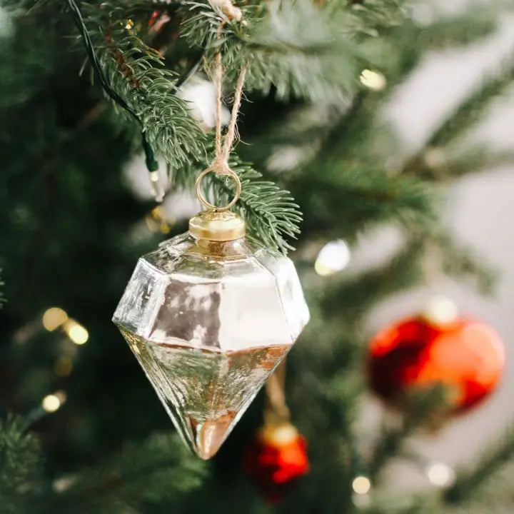 Glass Jewel Ornament (Silver)