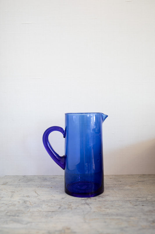 Blue Moroccan Cone Pitcher