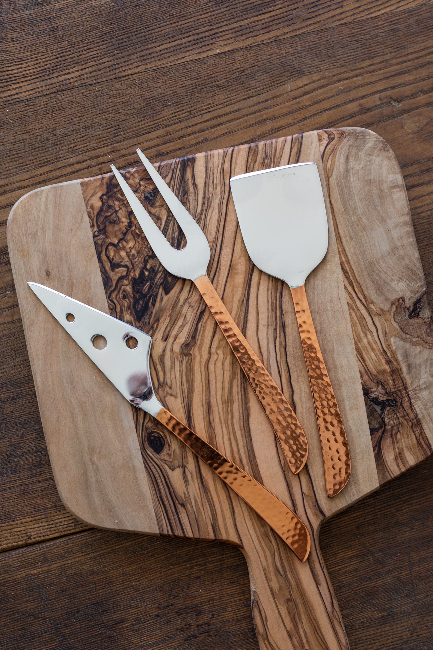 Hammered Handle Cheese Servers