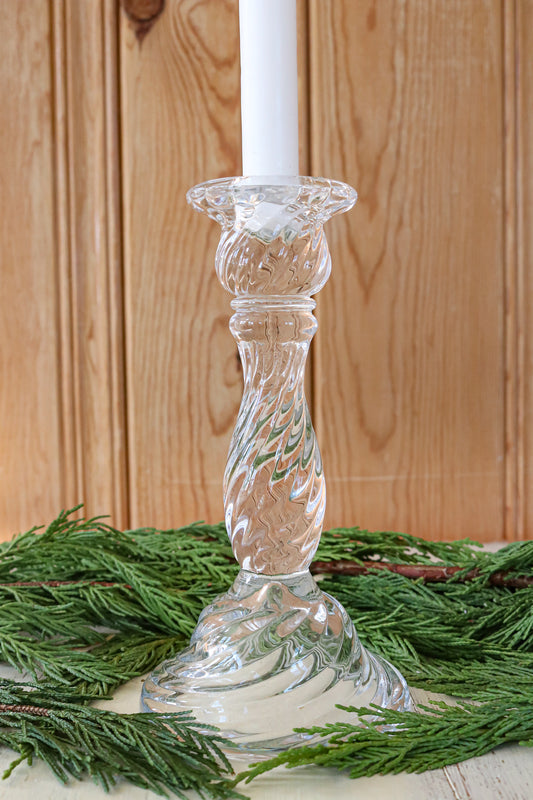 Vintage Twisted Glass Candle Holder