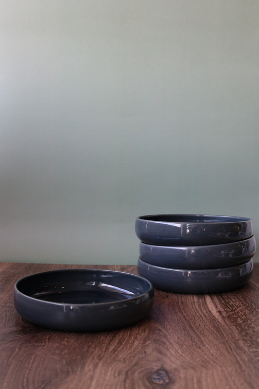 Edan Stoneware Pasta / Salad Plate - Blue