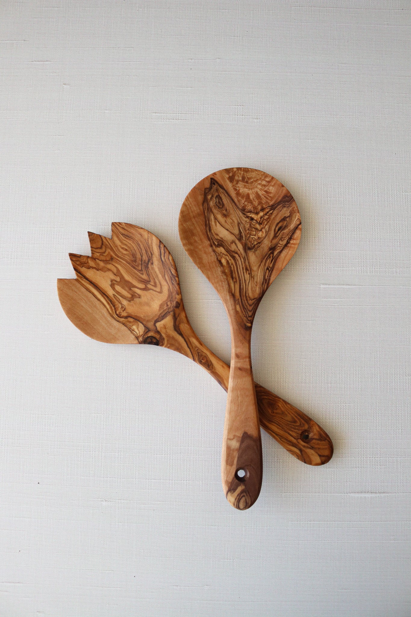 Olive Wood Salad Servers