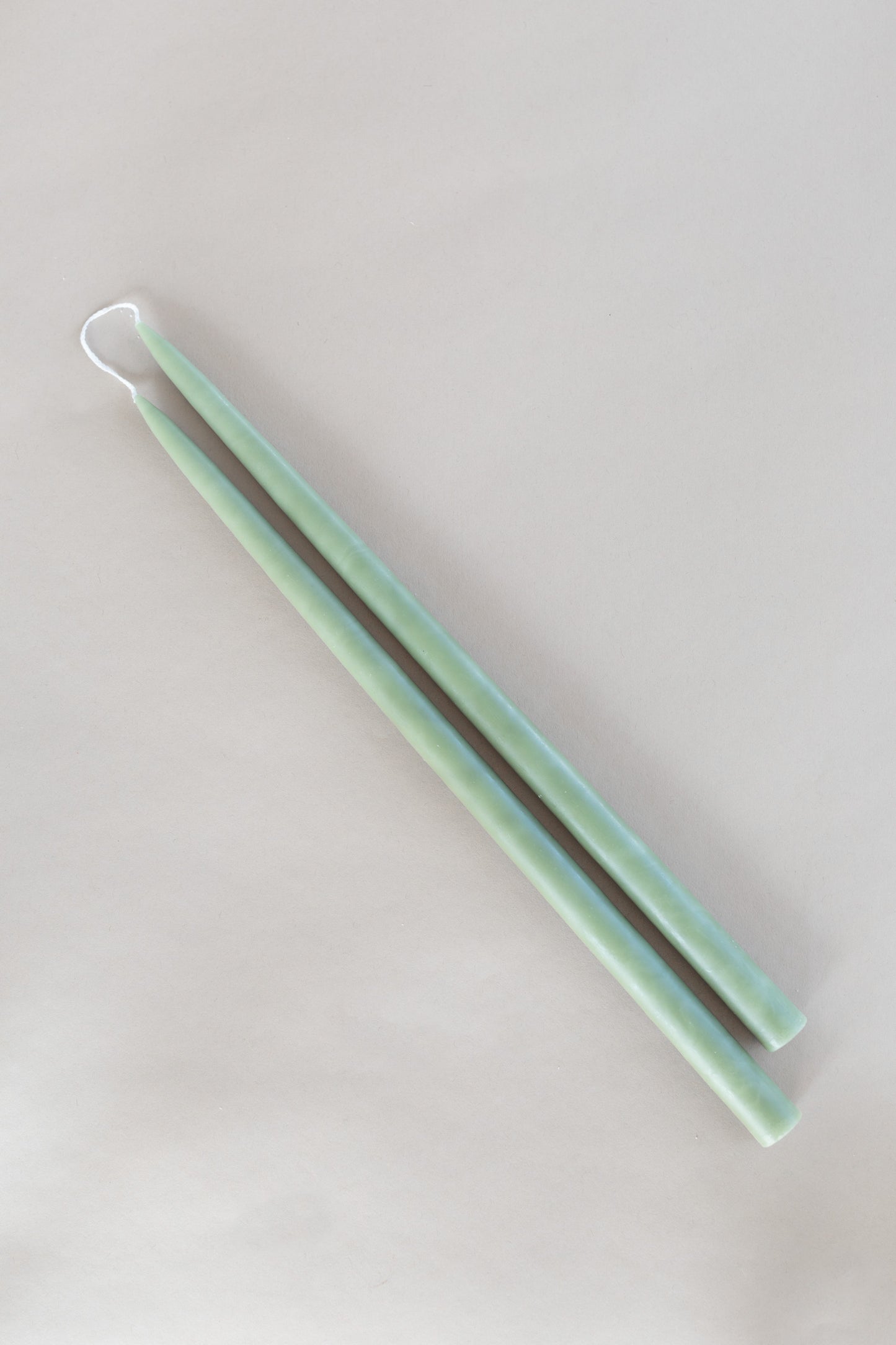 Sea Foam Taper Candle Pair - 16"