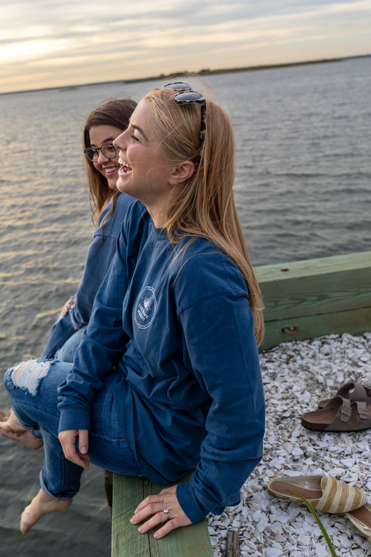 The Dune Market Navy Long Sleeve Tee