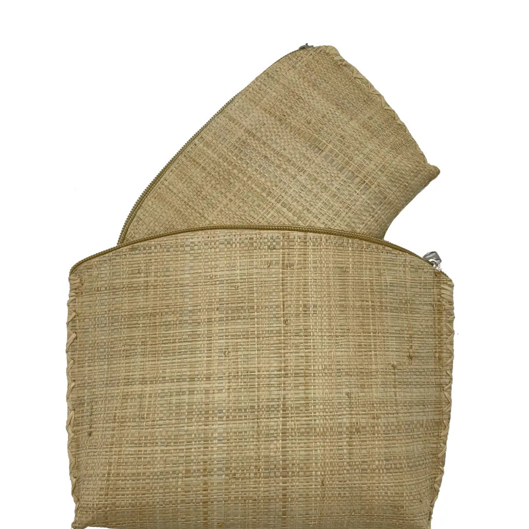 Natural Cosmetic Bags (Set of 2)