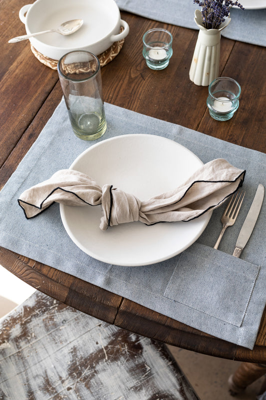 Blue Pocket Placemat Set of 4