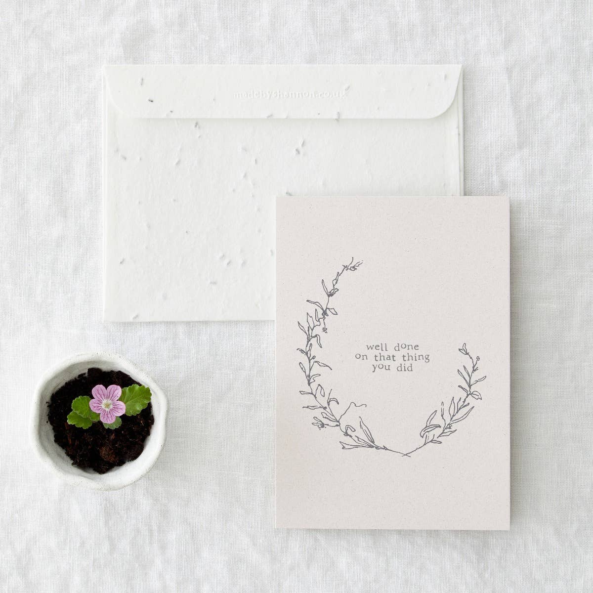 Well Done Congratulations Card & Seeded Envelope