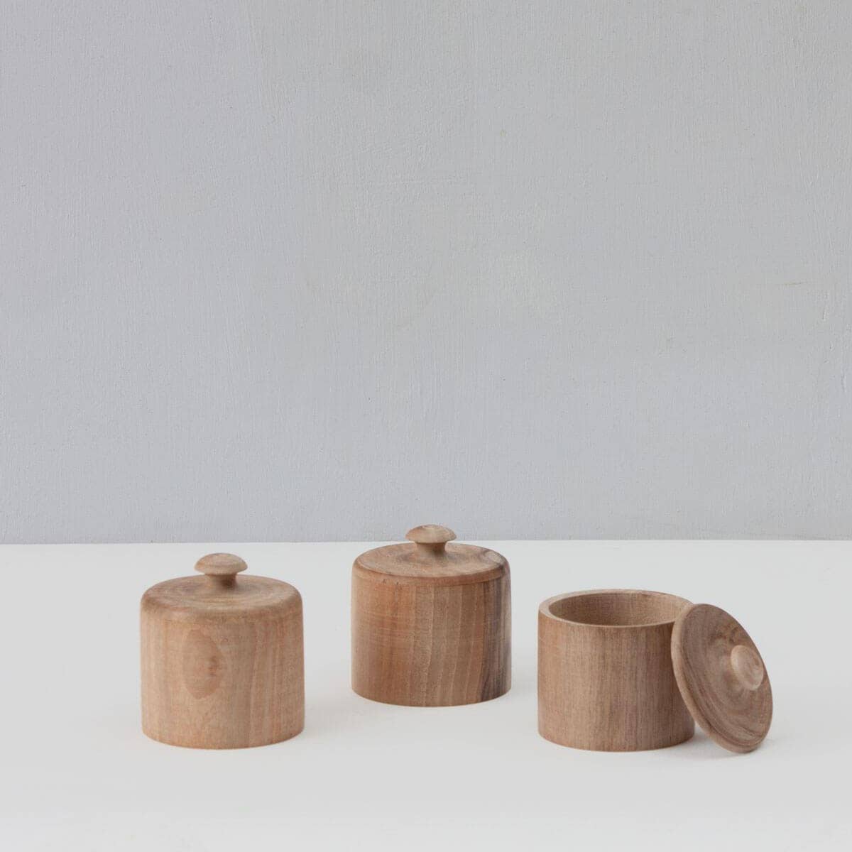 Walnut Wood Lidded Pot