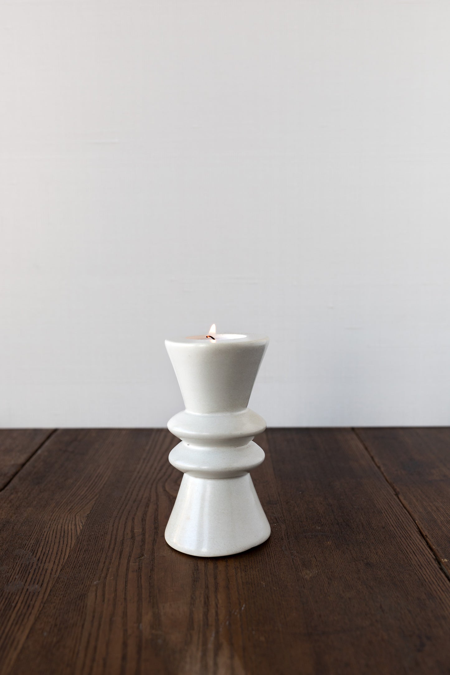 White Soapstone Tea Light Holder