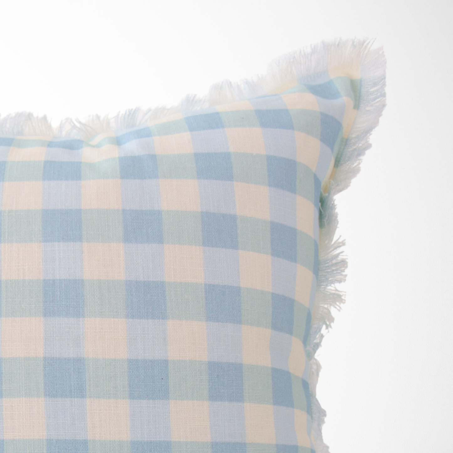 Idamae Sky Vintage Gingham Pillow