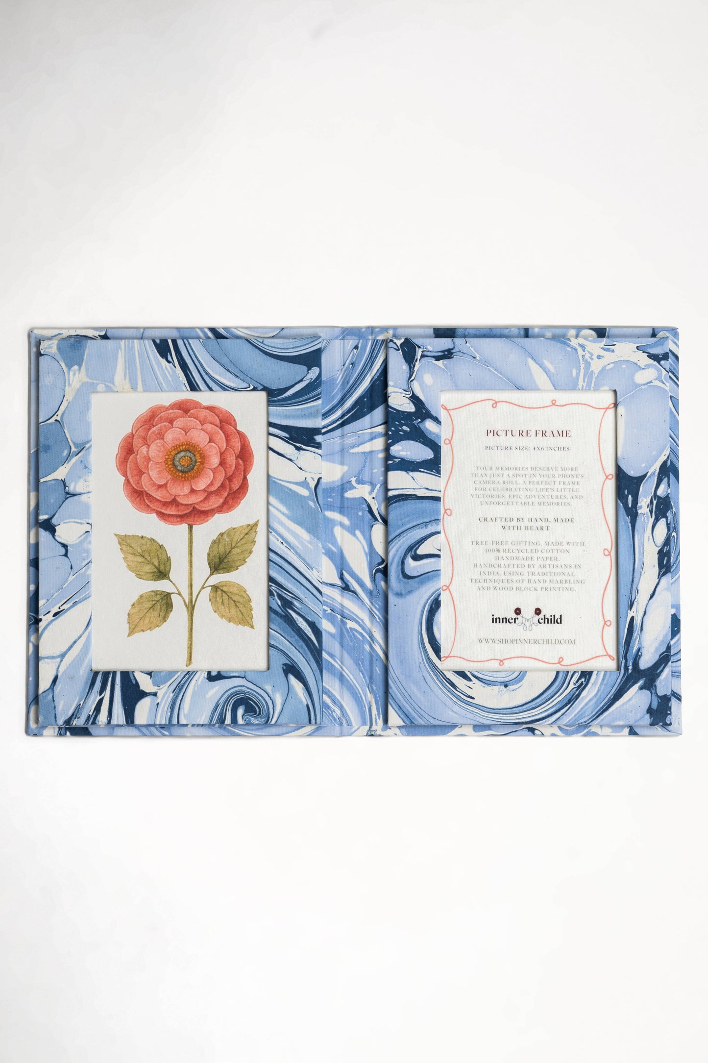 4x6 Hand-Marbled Folding Picture Frame