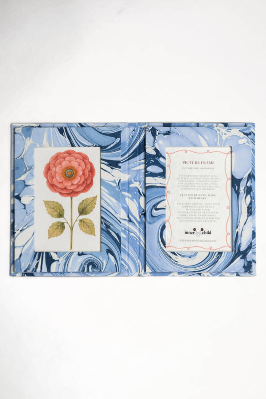 4x6 Hand-Marbled Folding Picture Frame