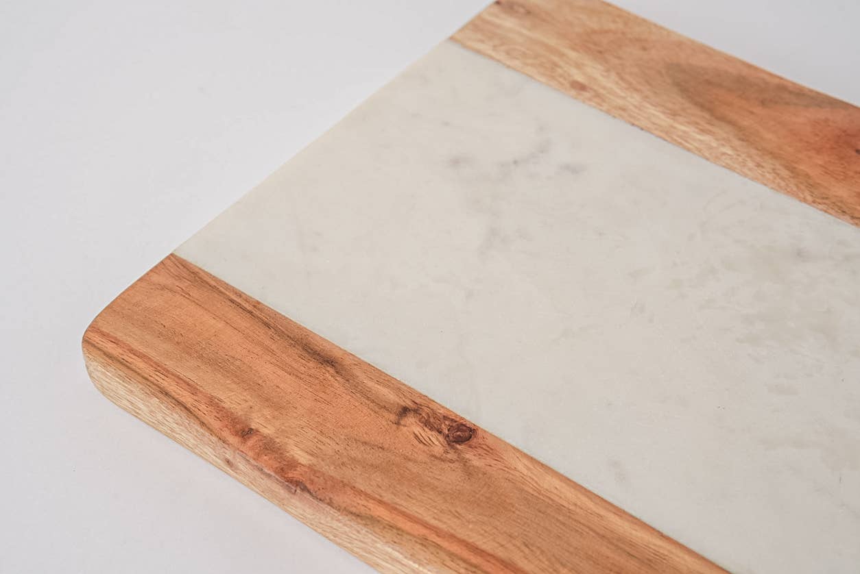 Marble and Acacia Wood Serving Board - Rectangle