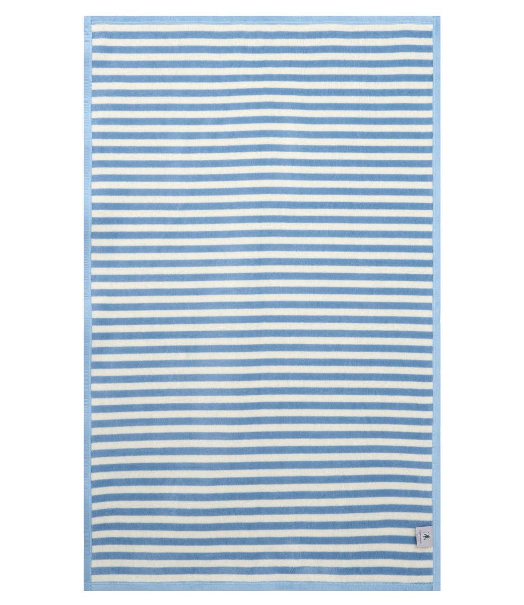 Sideline Stripe Bluebell Midi Blanket: Midi