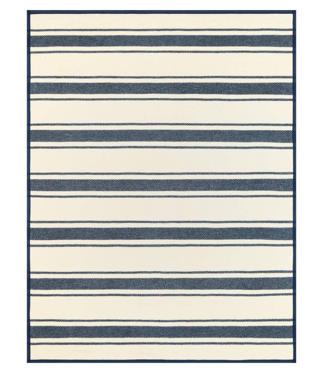 Dockside Stripe Navy Blanket