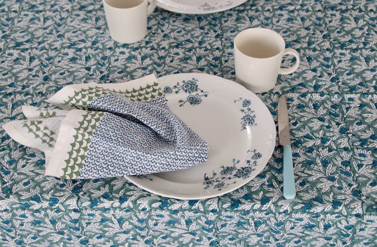 Tablecloth (62" x 133") Wakame Blue