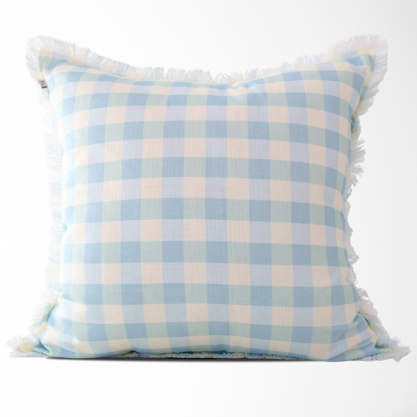 Idamae Sky Vintage Gingham Pillow
