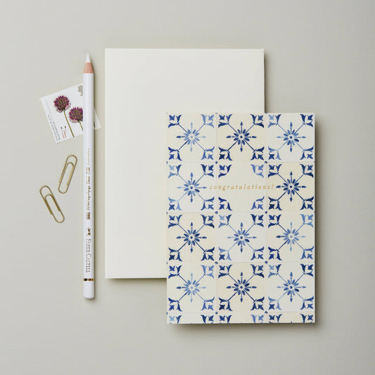 Ecru Tile Congratulations Card