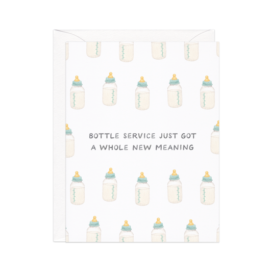 Bottle Service New Baby Card