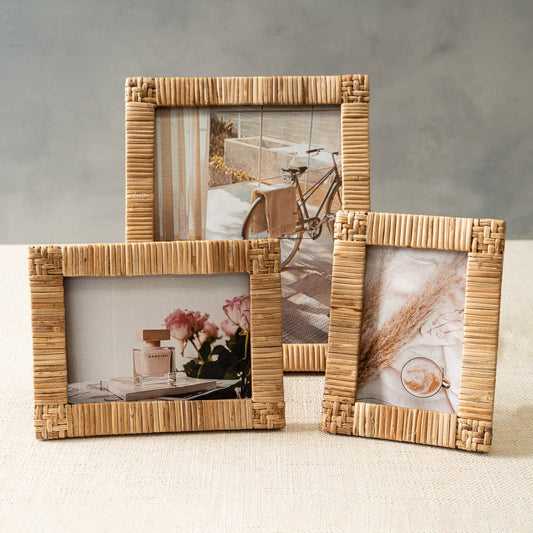 LG Rattan Photo Frame