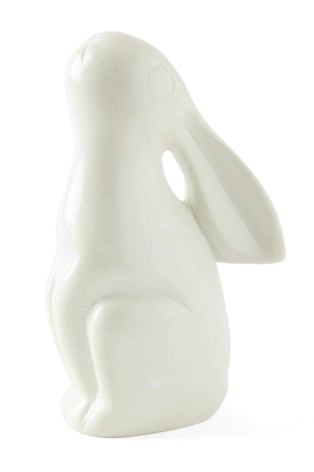 Small Natural Soapstone Singing Bunny Rabbits