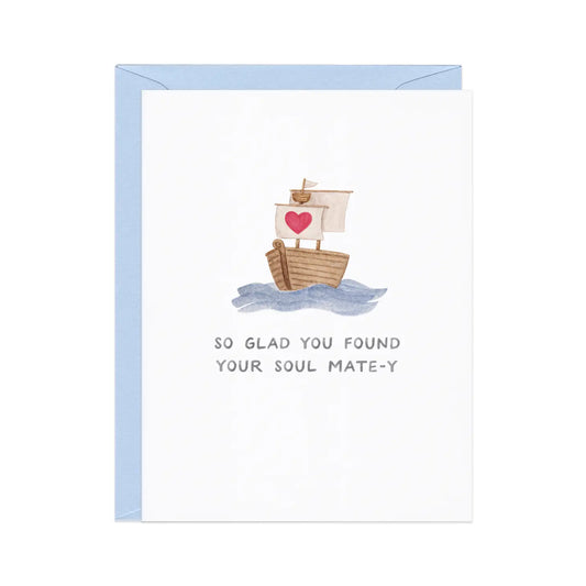 Soul Mate-Y Costal Pun Wedding Card