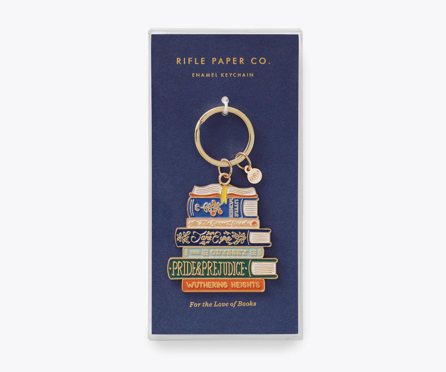 Book Club Enamel Keychain