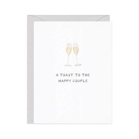 Champagne Toast Wedding Card