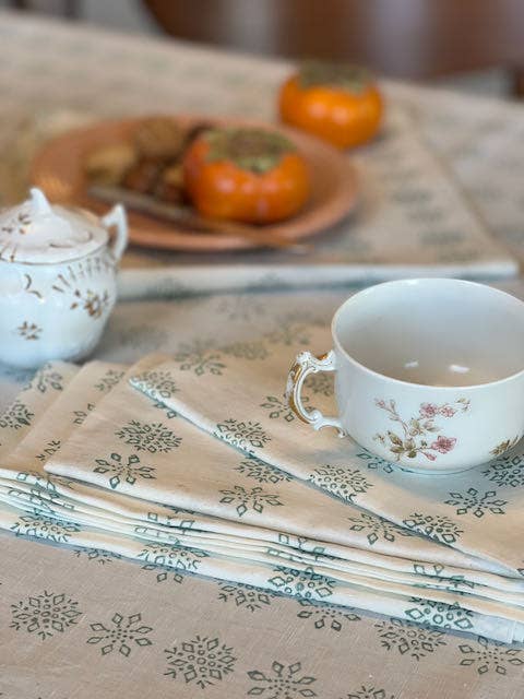 Falling Snowflakes Tablecloth