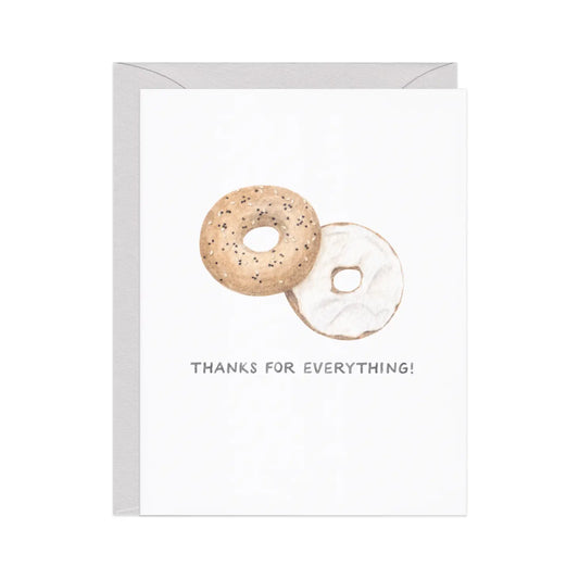 Everything Bagel Thank You Card