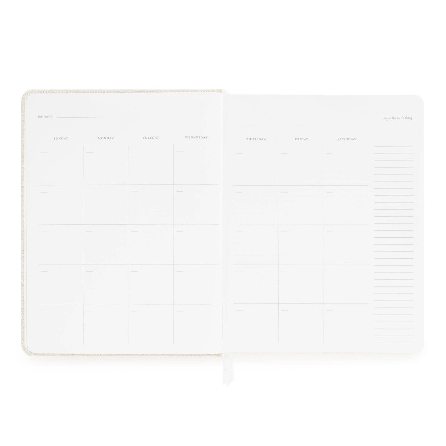 Undated Daily Planner, Flax