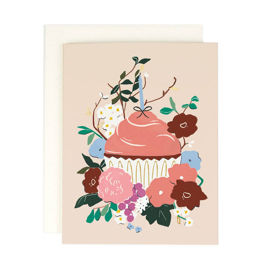 Blush Cupcake Card