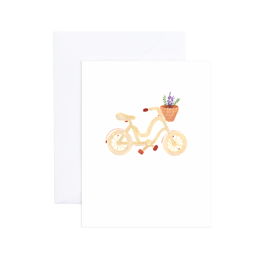 Beach Cruiser Blank Greeting Card: Single Card