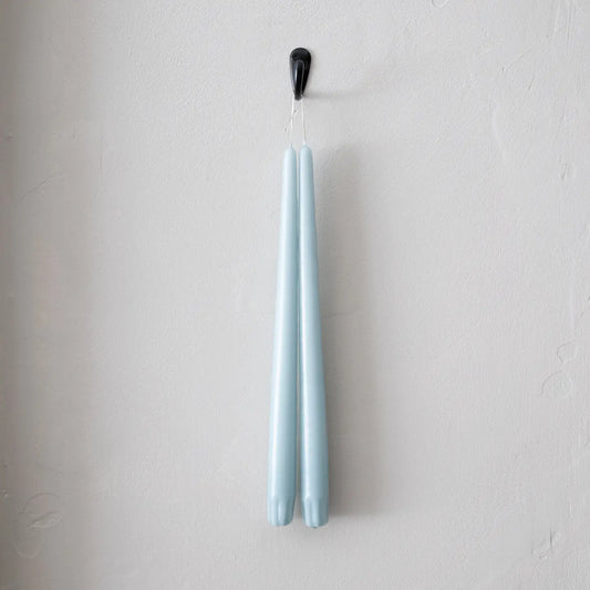 Light Blue Taper Candle Pair - 12"