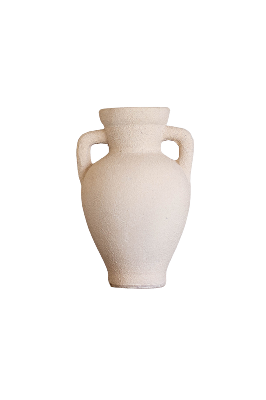 Lesbos Cream Urn Vase With Handles