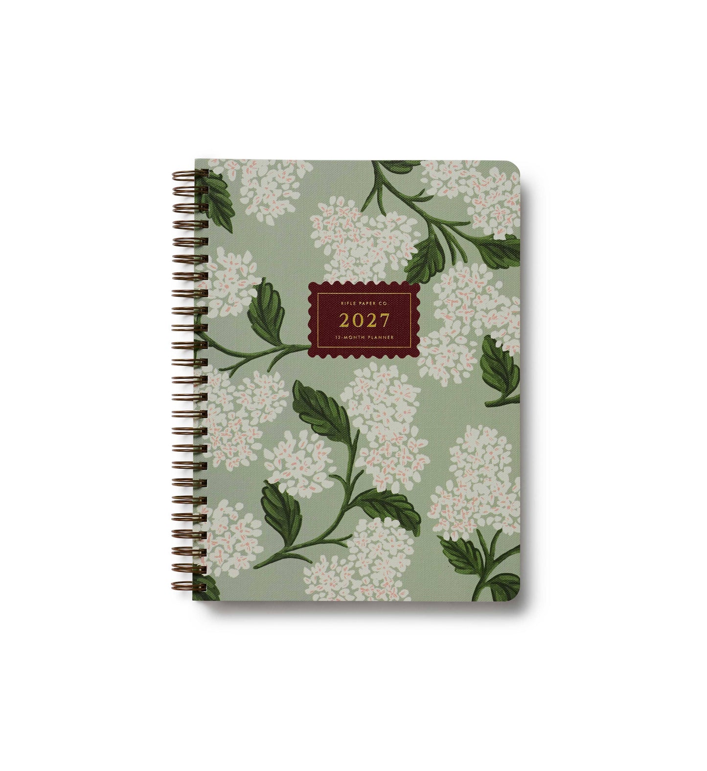 2027 Sage Hydrangea 12-Month Softcover Spiral Planner