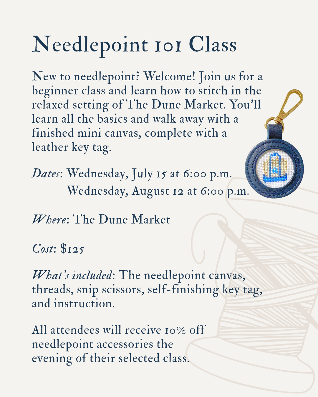 Needlepoint 101 Class