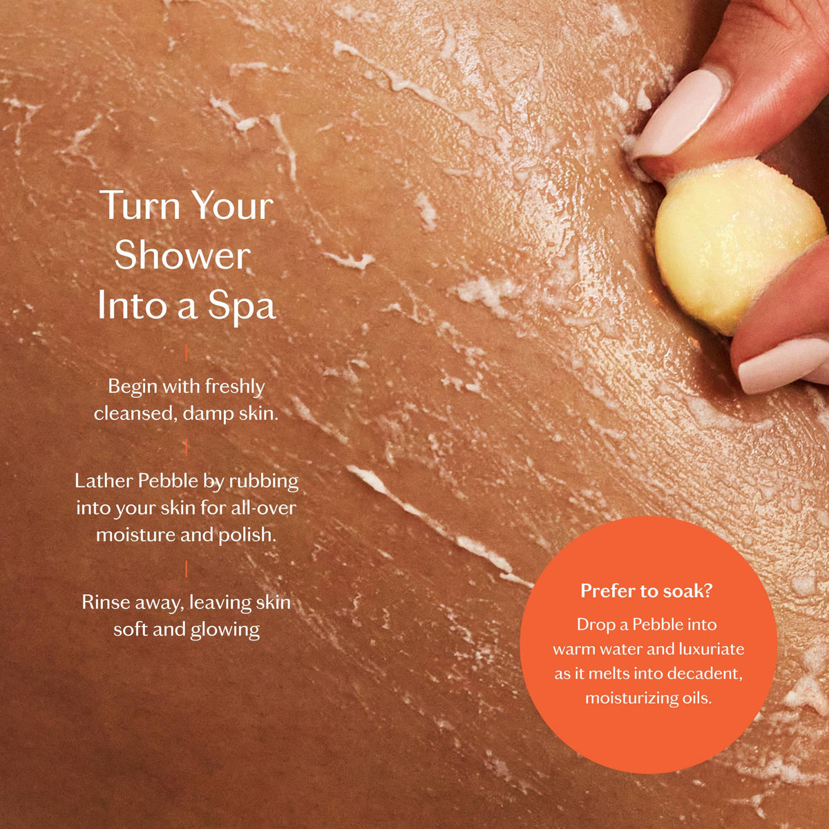 Amber & Vanilla Pebble Deep Moisturizing Shower Oil