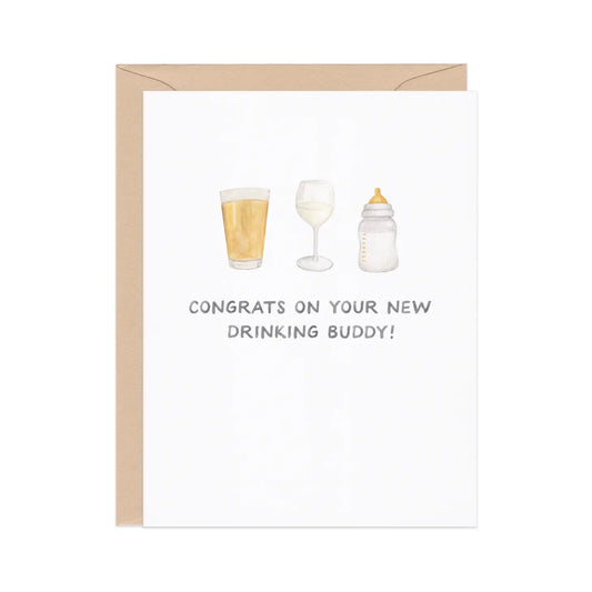 Drinking Buddies New Parents Card